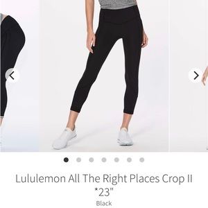 Lululemon All the Right Places Crop